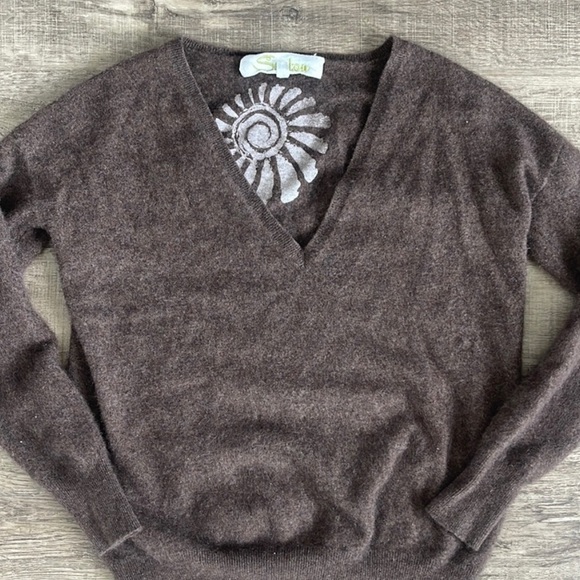 Anthropologie Seaton cashmere brown sweater - Picture 2 of 6